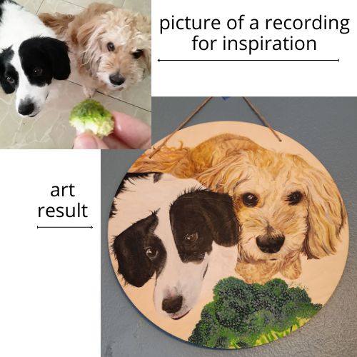 Custom Pet portrait wooden hand-painted